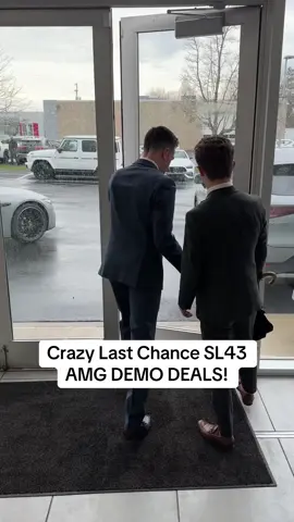Crazy SL43 AMG demo deals! Last chance!! They are leasable through Monday!! #mercedes #amg #car #dealership 