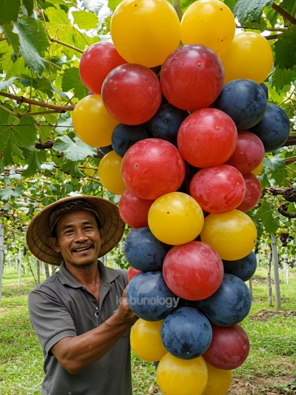 🍇 Anggur Jumbo #BuahJumbo #BuahLangka #AI #AIIndonesia #FYP #GiantFruit #WeirdFruit #Grape #HybridFruit 