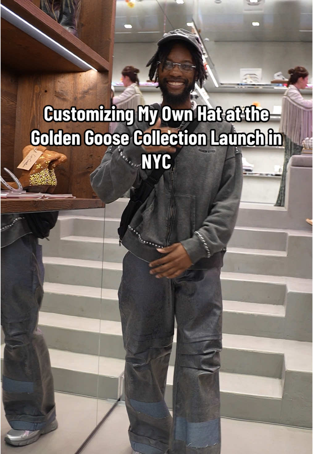 I got invited to attend Golden Goose Collection Launch and I customized my own Hat! I’m excited to experience different things in the creative space because if you don’t know. I gave up my basketball dreams at the end of highschool to go to fashion school and pursue a career as a Creative Director and Fashion Designer. It’s been a lot of ups and downs but being able to meet amazing people, and gain new insights along the way is the most beautiful part. I’ve also picked up photography as a hobby and have been able to connect with great people because of it. This was the first time in a while where I had this much fun at an event. Thank you for the fire hoodie and silver sneakers @Golden Goose 🪩⭐️ #menswearfashion #streetwear #fashion #nyclife #diyfashion #customhat #sneakers #highfashion 