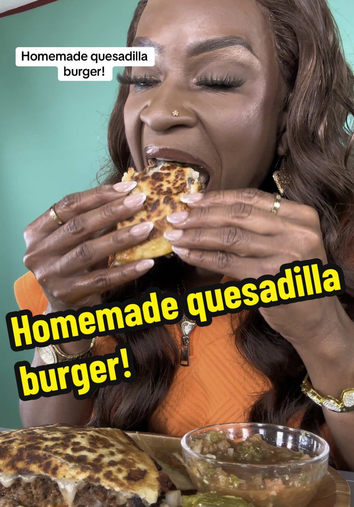 Homemade quesadilla burger! 