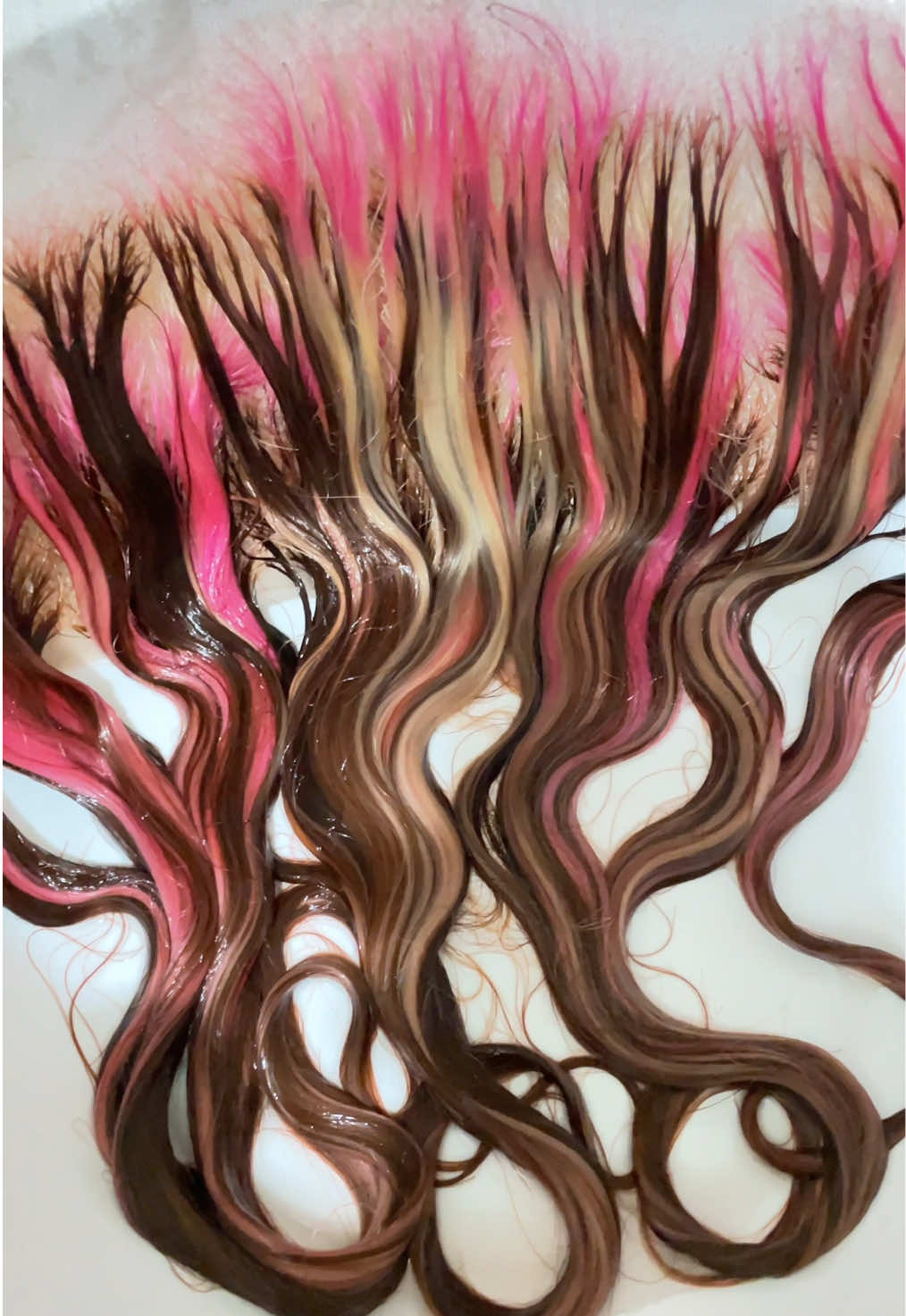 Call Her Neapolitan Ice Cream 🍧 #xbyzca #fyp #socolorxtra #wiginstall #haircolor #customcolor #neshaaminah #pinkwig #brownwig #blondewig #neapolitan 