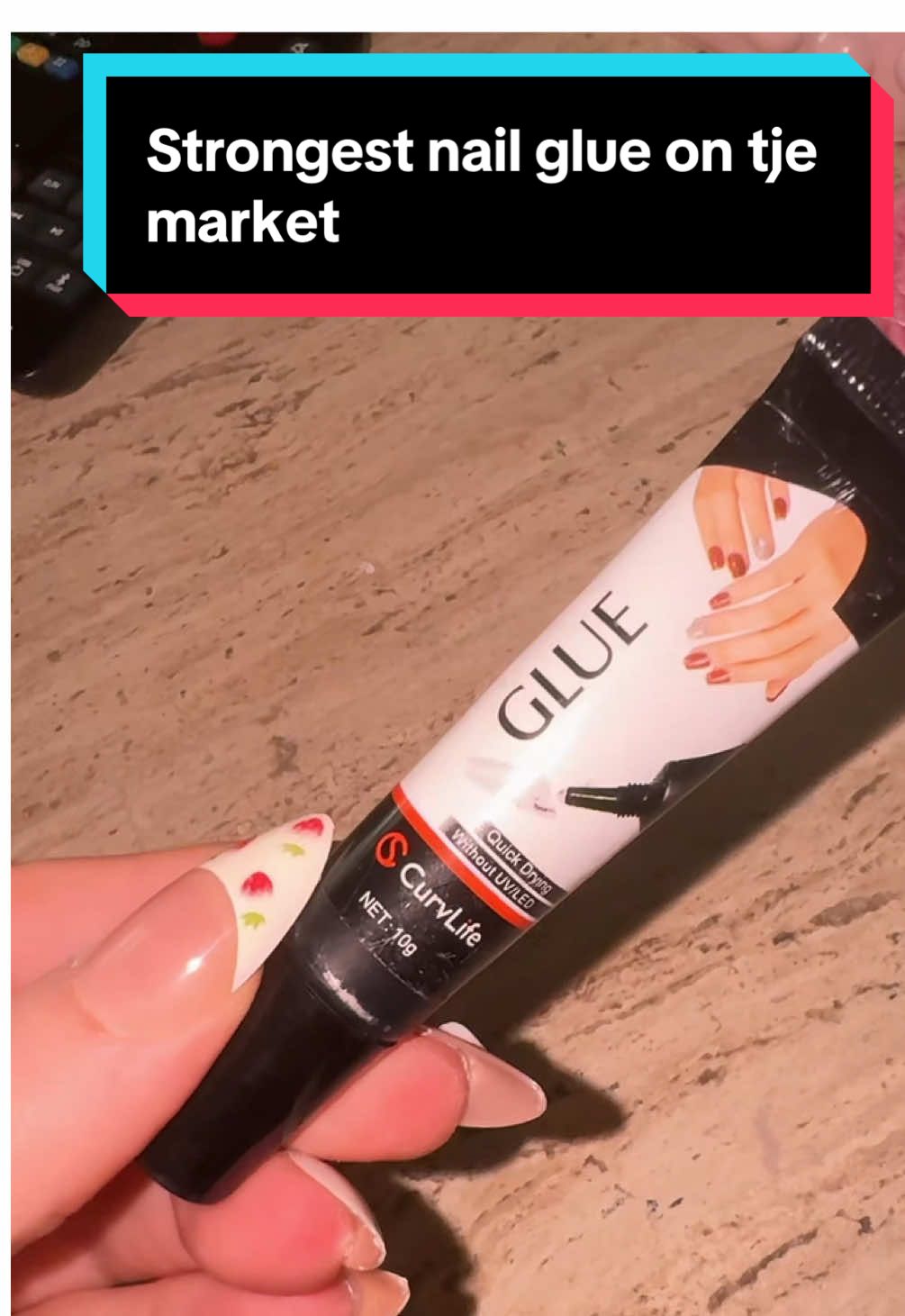 Strongest nail glue on the market #springsale #nailglueinmyeye #strongnails #fakenails #pressonnails #tiktokshopcreatorpicks 