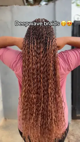 Deepwave extensions in all its glory 🥹❤️. Colour 30 used and 4 bundles was used to achieve this volume 😌. You can get the extension and braid service at the studio.  Extension price: 6000 per bundle  #afroboho #trendybraidstyles #deepwave #braidextension #bohobraids #bohocurls 