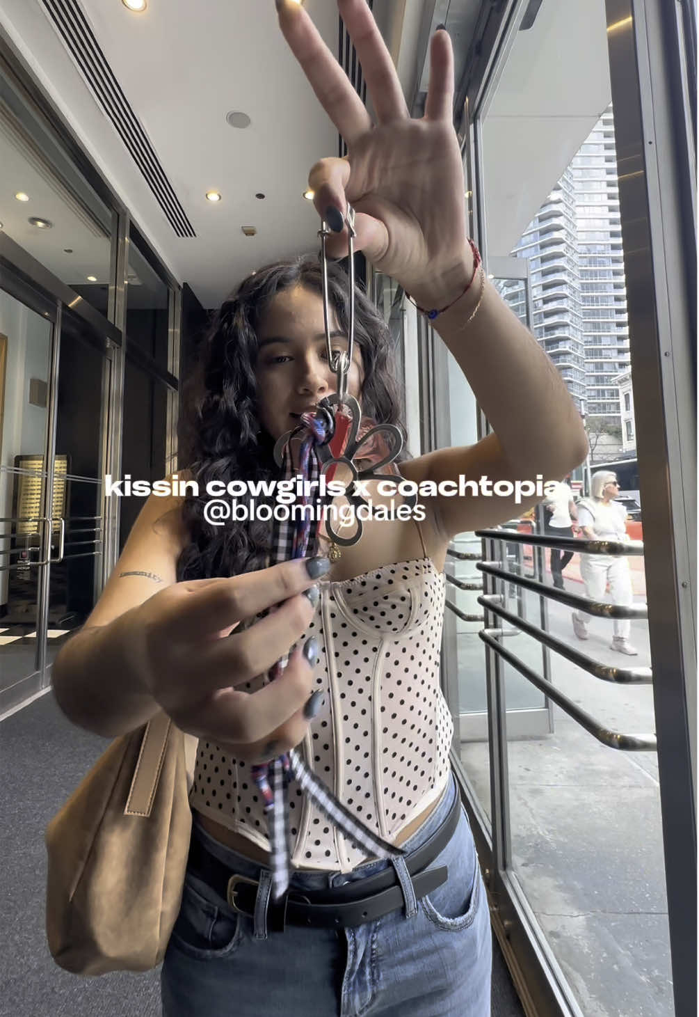 just stopped by to pick up a cutie bag charm @kissing cowboys @Coachtopia @Bloomingdales   charms only until 3pm! but the coachtopia pop up will be there for u to shop!💕 #coachtopia #kissingcowboys #kissingcowgirls #fyp #nyc  all put tg by hand by sweet emma & her gf! 🤍