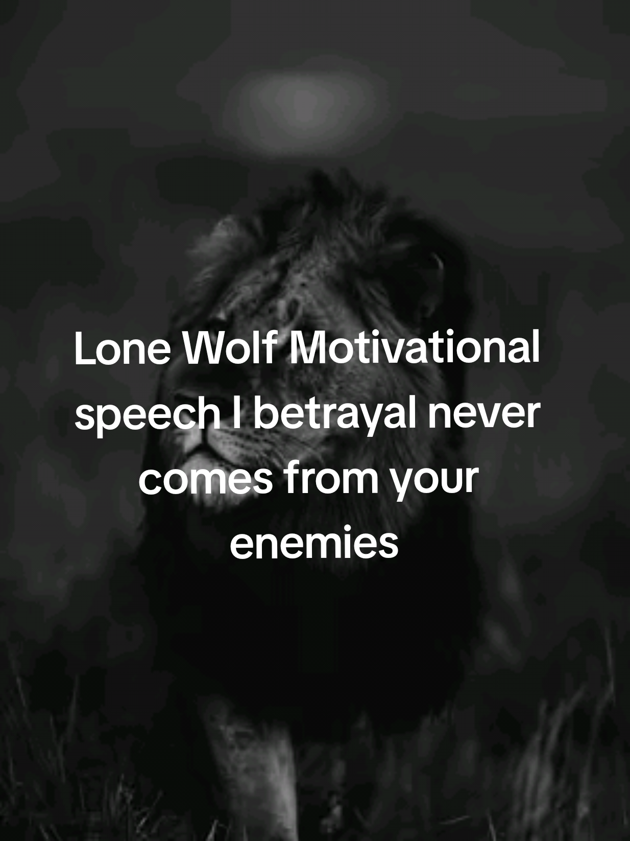 Lone Wolf Motivational speech I betrayal never comes from your enemies . . . #motivationalspeech #inspirationalvideo  #lonewolfmindset #staystrong #selfmastery #lifelessons #motivation #knowyourworth #powerfulmindset #unbreakable 