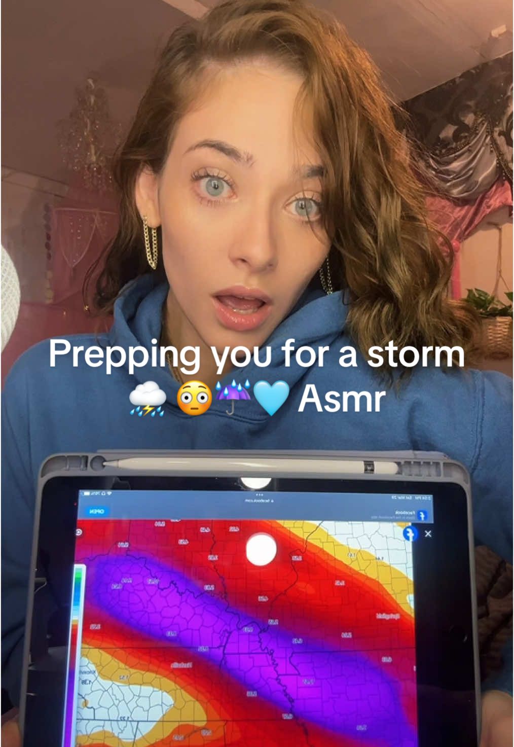 Making sure you are safe and ready for the weather coming up ⛈️🥰 am I the only one who loves storms 😳😁☔️ #ASMR #asmrsounds #asmrpersonalattention #asmrtingles #asmrtriggers #asmrroleplay #asmrsensory 