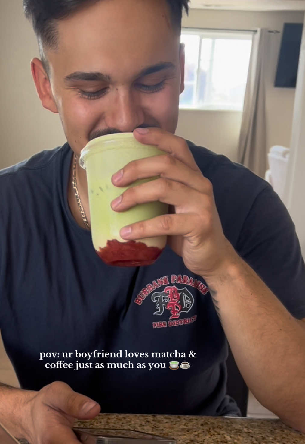 he loves his coffee & matcha 😅😂🤭🍵☕️  #matchalover #matcha #coffee #coffeelover #boyfriend #Relationship #bf #gf #dayinmylife #diml #Lifestyle #morningmatcha 
