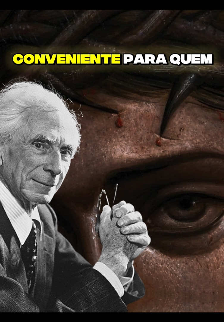 Religião: a muleta dos que temem a realidade. -  Bertrand Russell - - - - - - - #bertrandrussell #filosofia #estoicismo #reflexão #sabedoria #religiao #deus #manipulacao #fyy 