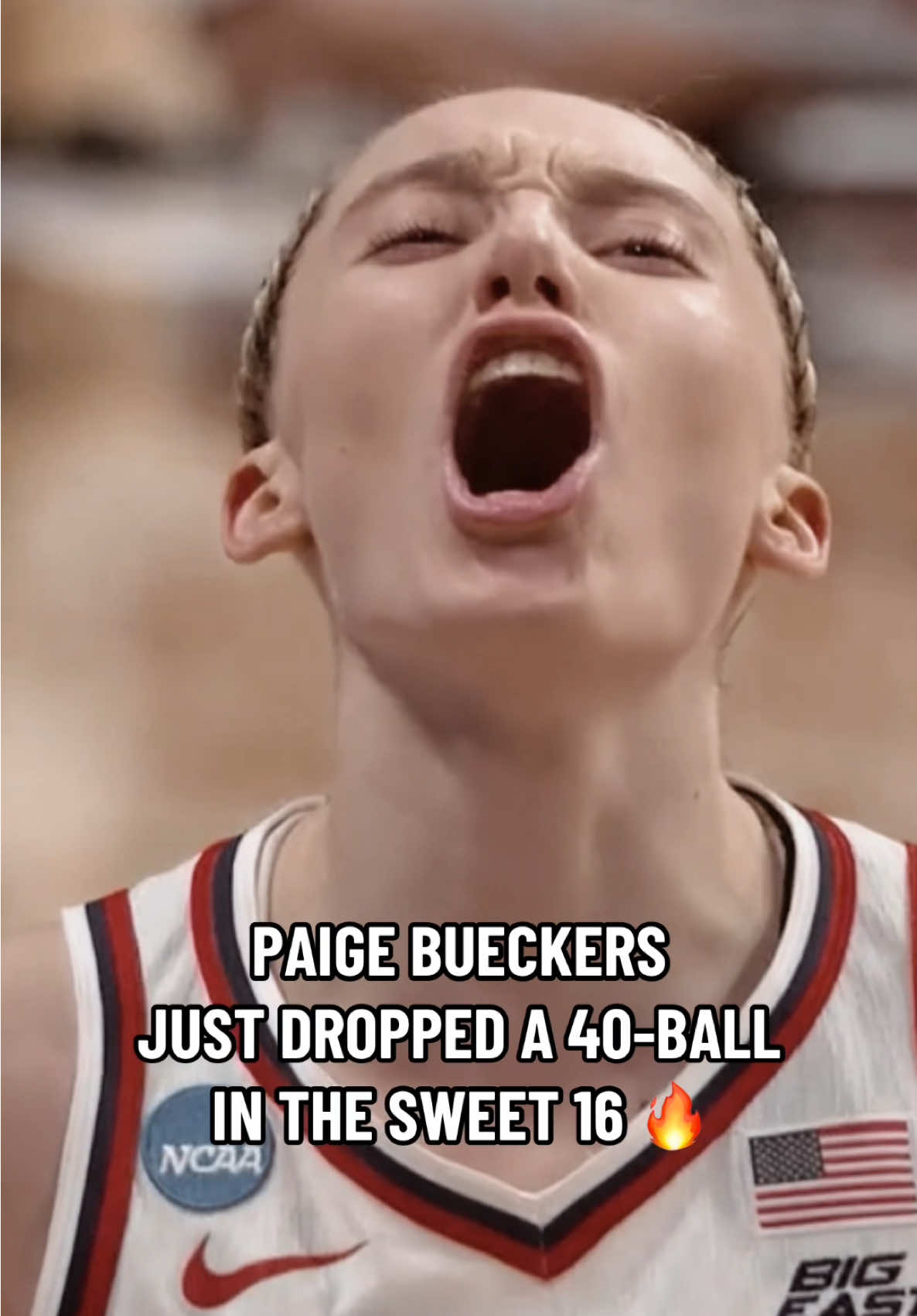 A CAREER-HIGH. #PAIGEBUECKERS HAS THAT AURA 👑 #UConn #WBB #MarchMadness 
