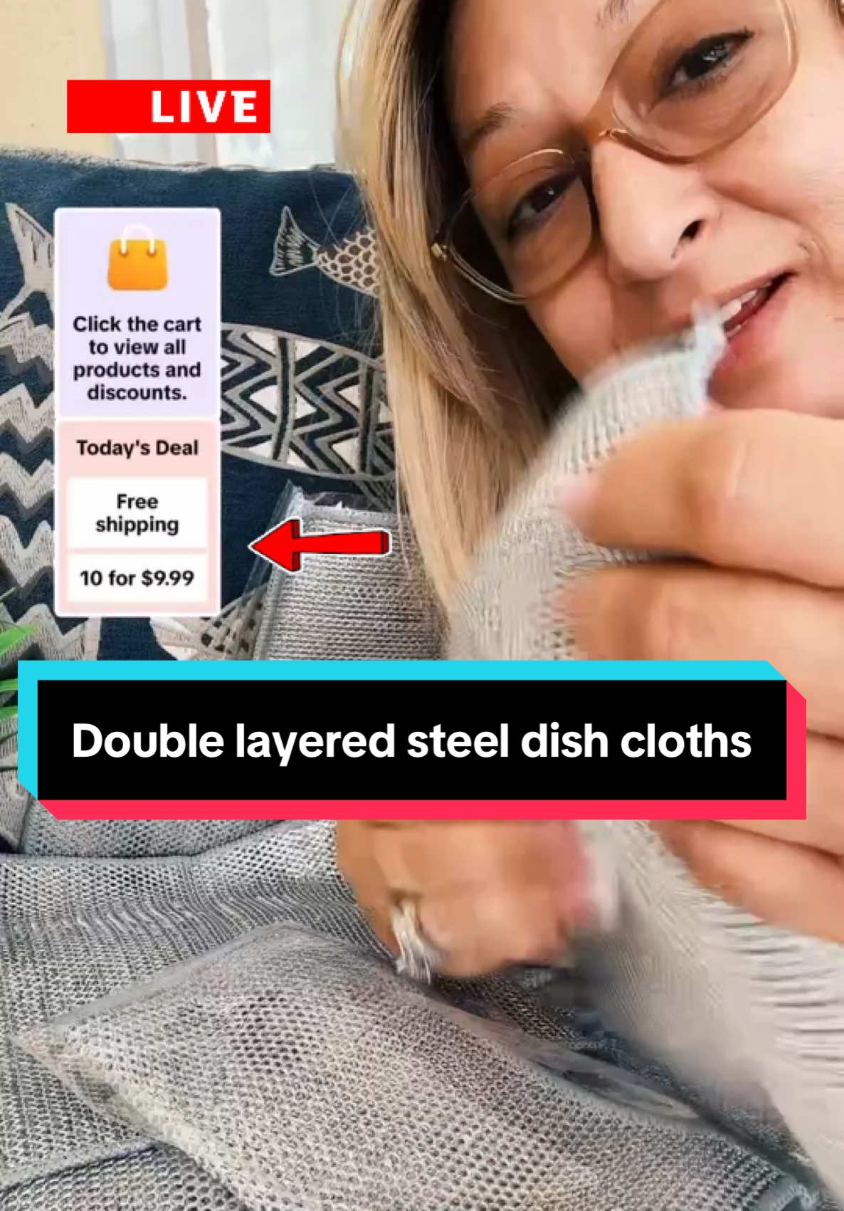 #LIVEhighlights #TikTokLIVE #LIVE #SteelWashCloth #SteelDishCloth #ReusableDishCloth #KitchenHacks #KitchenToolHacks