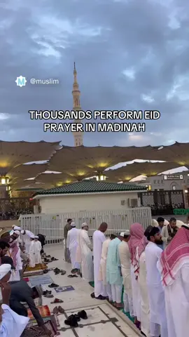 Eid prayer at Masjid An Nabawi in Madinah 🤲🏻 Video by @ameer for @muslim #muslim #islam #madinah 