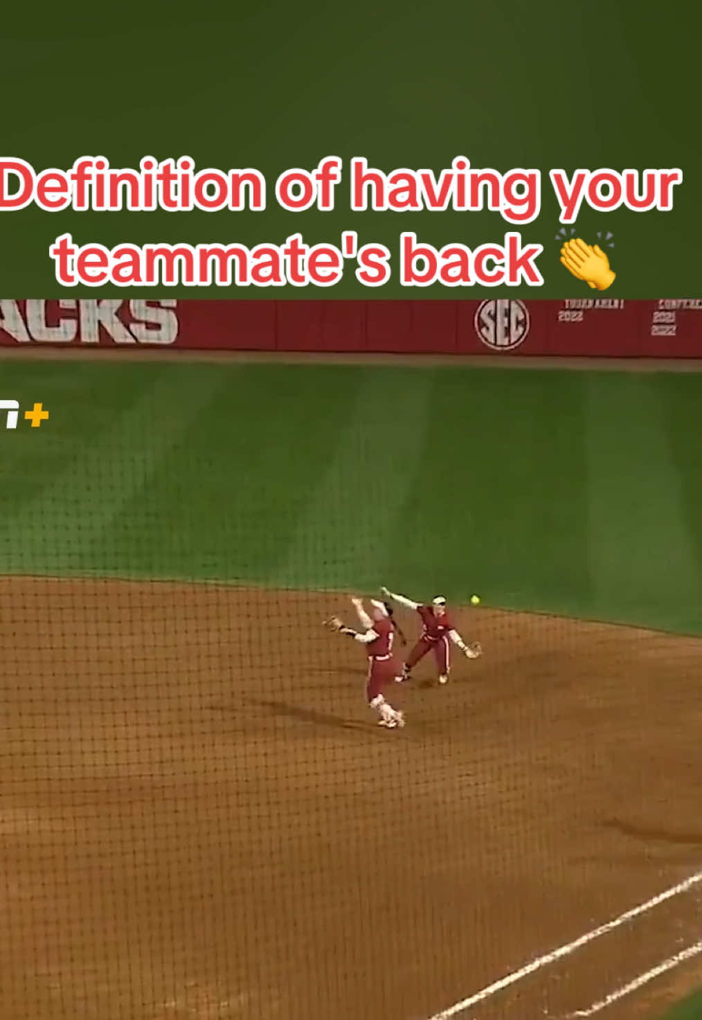 She was #clutch with the save 😤 #softball #arkansas