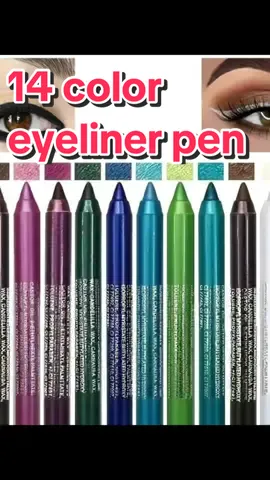 14 color eyeliner pen #fyp #uk #trending #beauty #cosmetics 