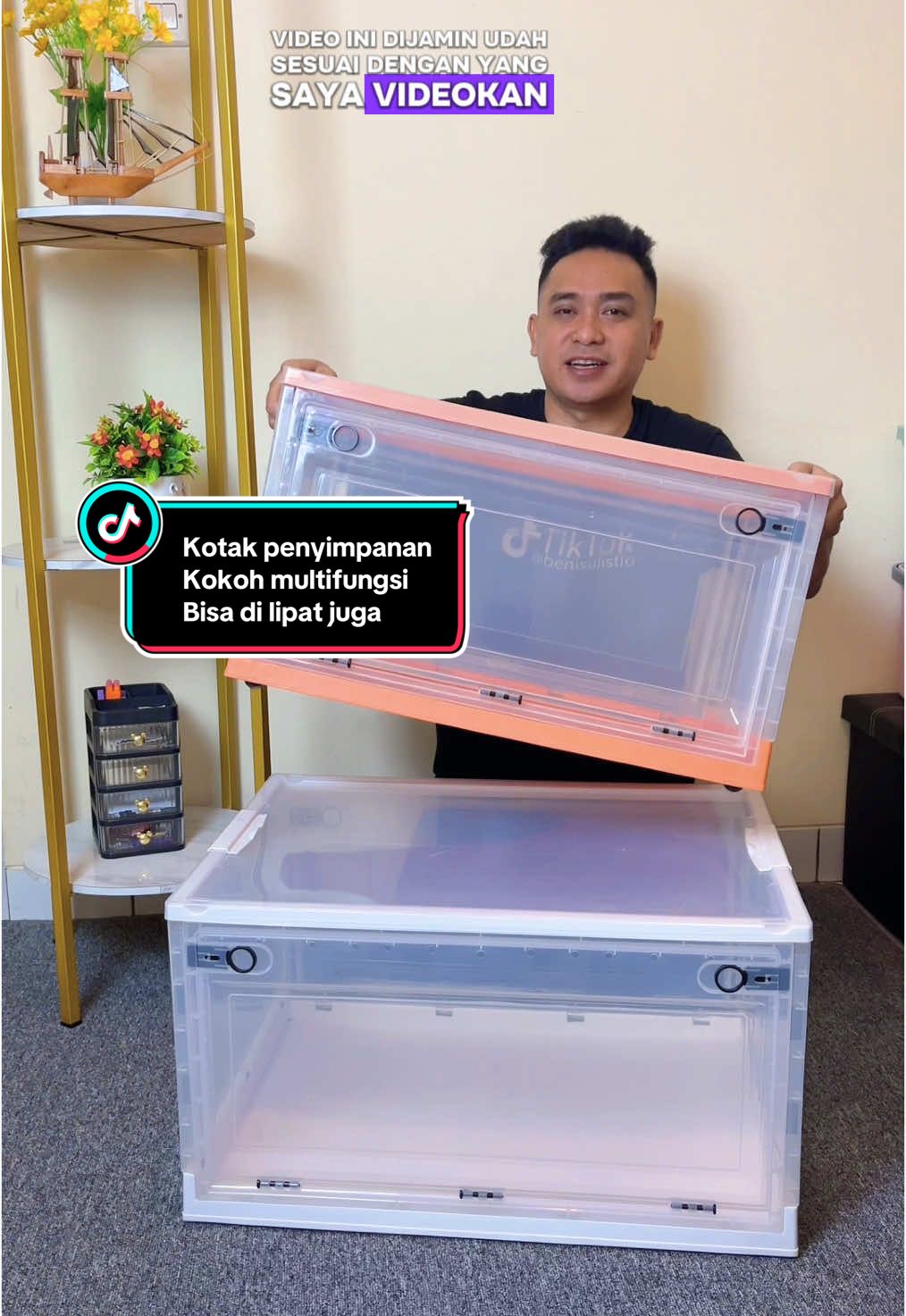Tempat Penyimpanan yang bisa di lipat saat tidak di gunakan jadi menghemat ruang penyimpanan #storagebox #homeorganizer #storageboxserbaguna #tempatpenyimpanan #kotakpenyimpananserbaguna #perlengkapanrumahtangga #promoguncang44 