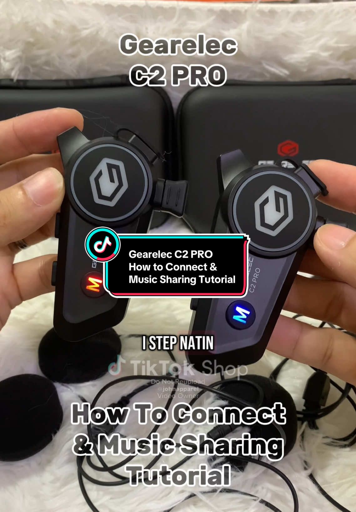 Gearelec C2 Pro How To Connect & Music Sharing Tutorial.#gearelec #gearelecc2pro #c2prointercom #gearelecintercom #helmetintercom #intercomwithmusicsharing #coupleintercom #intercomtutorial #tutorial #johnapparel #fyp 