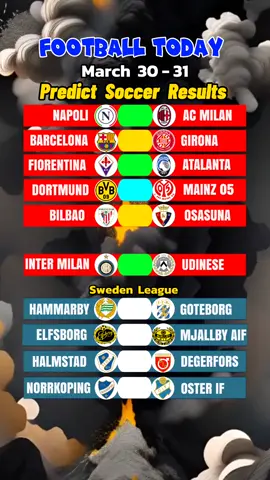 TOP MATCHES FOOTBALL TODAY #fussball #football #fyp #Soccer #footballtiktok #viral #soccertiktok #viraltiktok #fussballvideos #viralvideo #thethaomoingay #thethao #sonlordpredicsoccer #seriea #laliga #bundesliga #xuhuong #xuhuongtiktok 