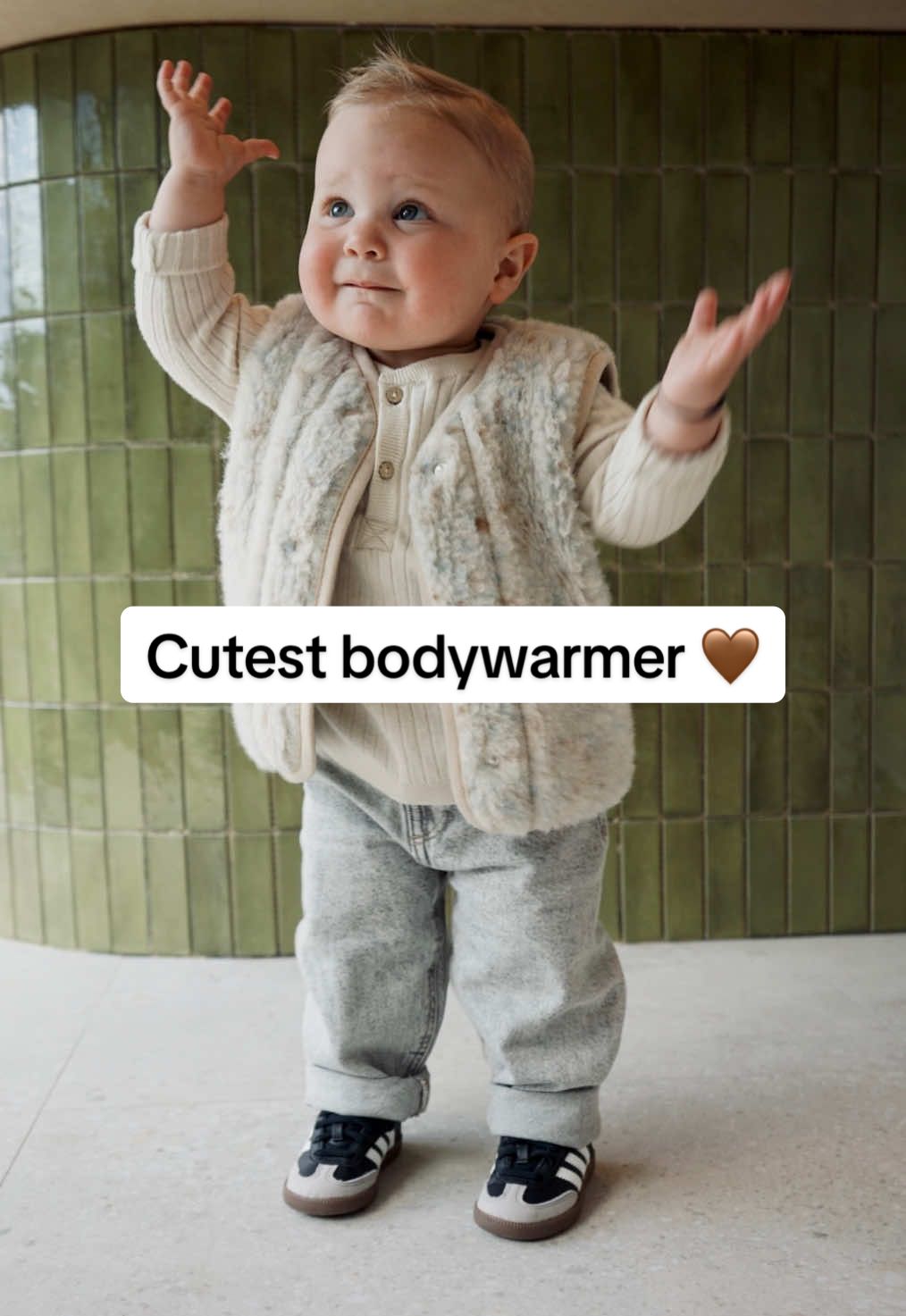 The cutest bodywarmer ever for Ace! Gifted by @Alweroshop 🤎🤍 Don’t miss their new collection launching tomorrow! 🥹😍  #wool #bodywarmer #new #Ace #alwero #OOTD #toddlersoftiktok #toddlerootd #outfitinspo #dancing #music #fun #spring #sundayfunday #sunday 