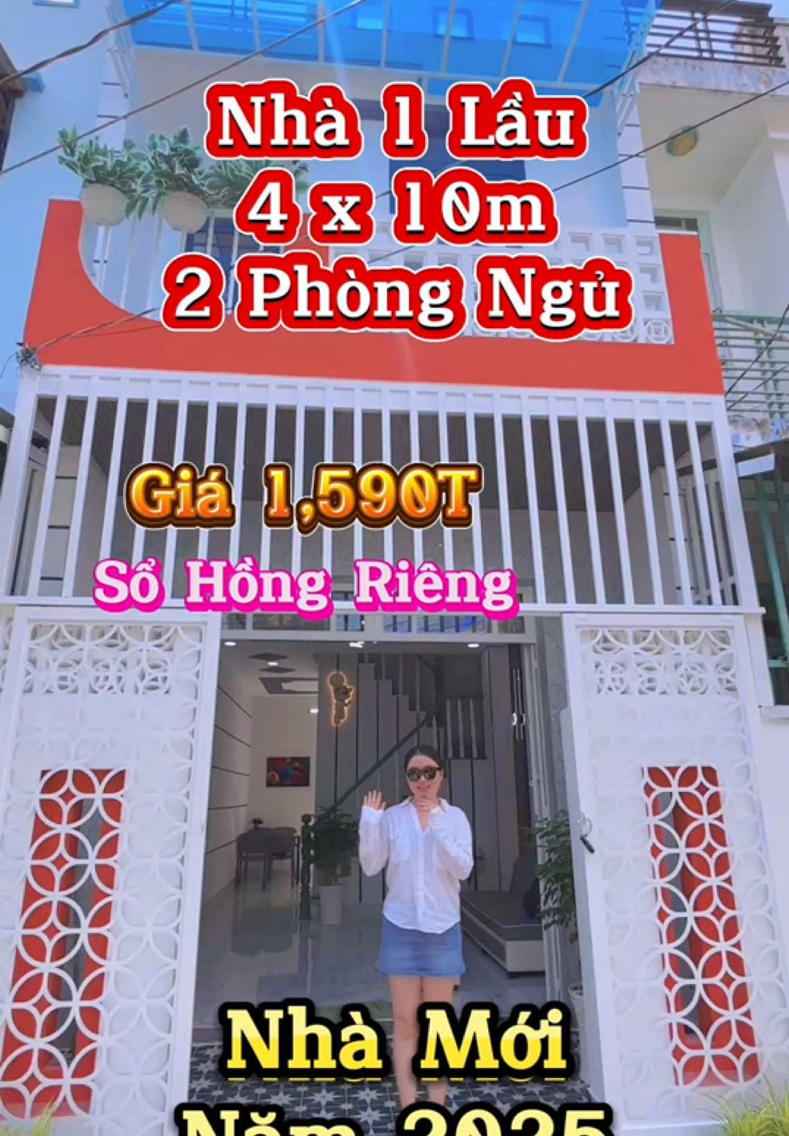 Nhà mới 1 lầu 4 x 10m. 2 phòng ngủ, đường ôtô phù hợp cho gia đình trẻ . Sổ hồng riêng giá rẻ. #nha1lau #sohongrieng #thinhhanh #reviewnha #nhadep #tructhynhadep #nhadattructhy #kenhnhadep #nhariengle #trending #xuhuongtiktok #videoviral 