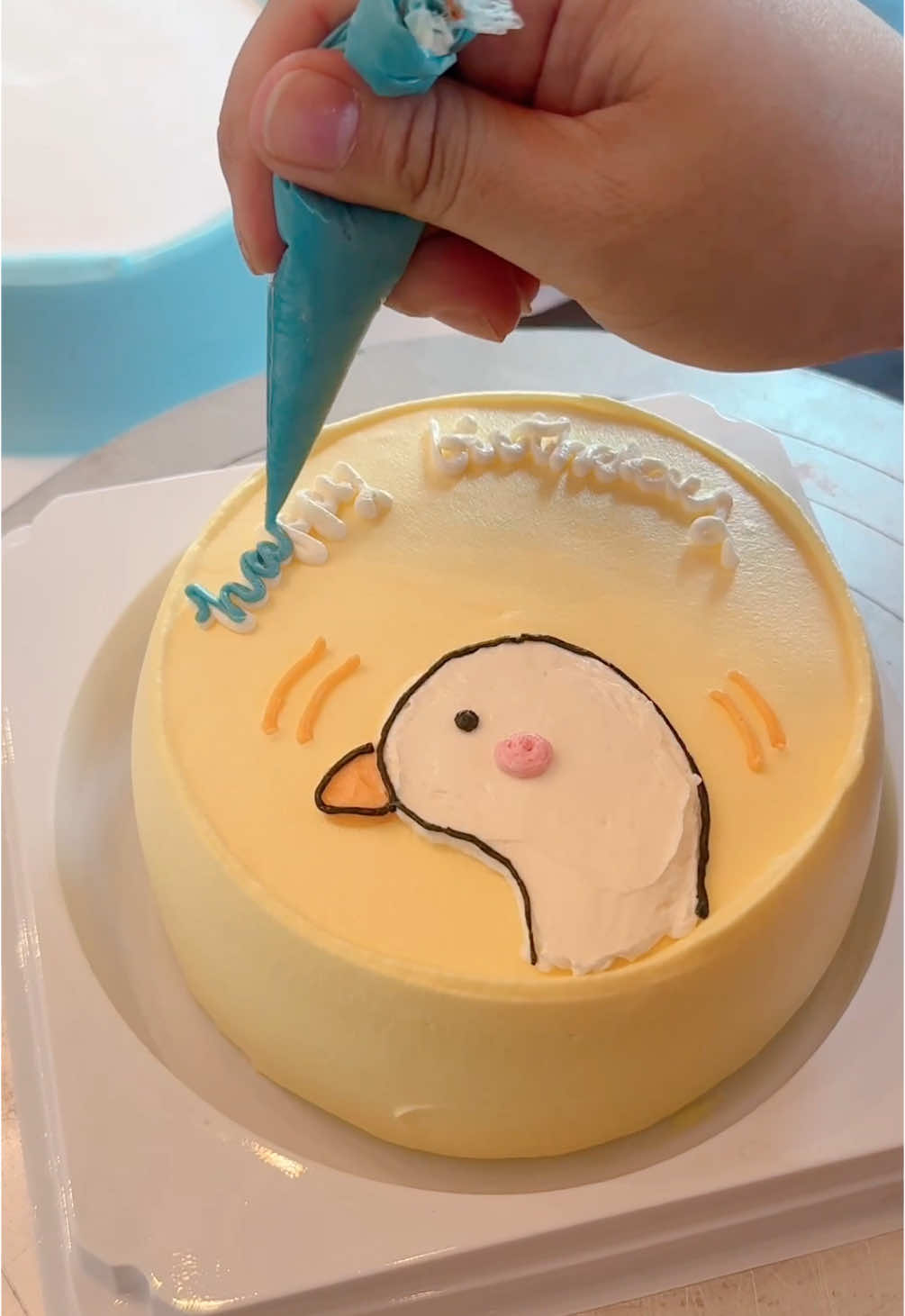 เป็ด หรือ ห่าน หรือ เป็ด หรือ หงษ์ แฮ่ 🪿🪿🪿 #เค้กวันเกิดสุพรรณบุรี #housebakedd #เค้กวันเกิด #เค้กวันเกิดให้แฟน #เค้กการ์ตูน 