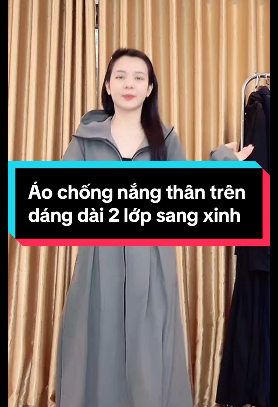 Áo chống nắng thân trên dáng dài 2 lớp sang xinh#thuyreview96 #thoitrang #aochongnang #aonuchongnang #macdepmoingay 