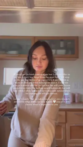 The beauty of being “crunchy” is you can pick and choose what’s important to you! #crunchy #crunchymom #momtok #relatable #motherhood #homemade #homemaking 