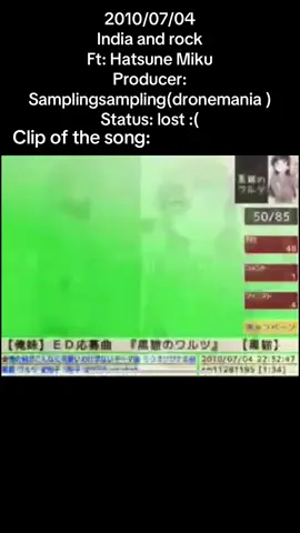 【初音ミク】 India and Rock【オリジナル】(partially found/clip) #fypシ #lostmedia #vocarank #vocaloid 