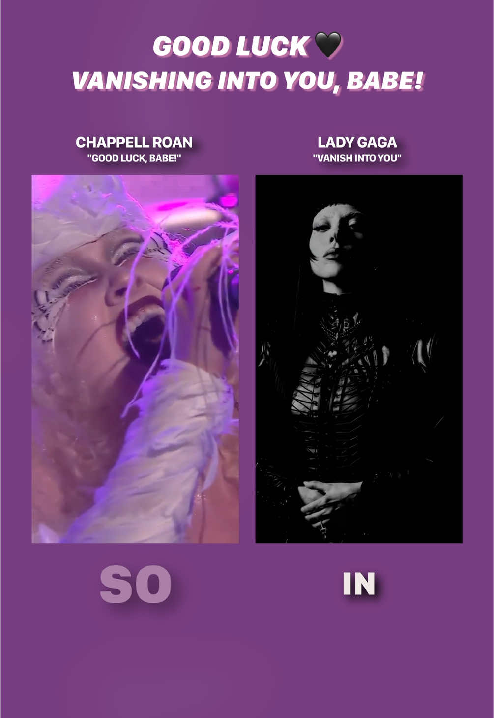 INSANE VOCAL BLEND! 🖤 @ladygaga @chappell roan #goodluckbabe #vanishintoyou #mayhem #mashup #remix #andywu #ladygaga 