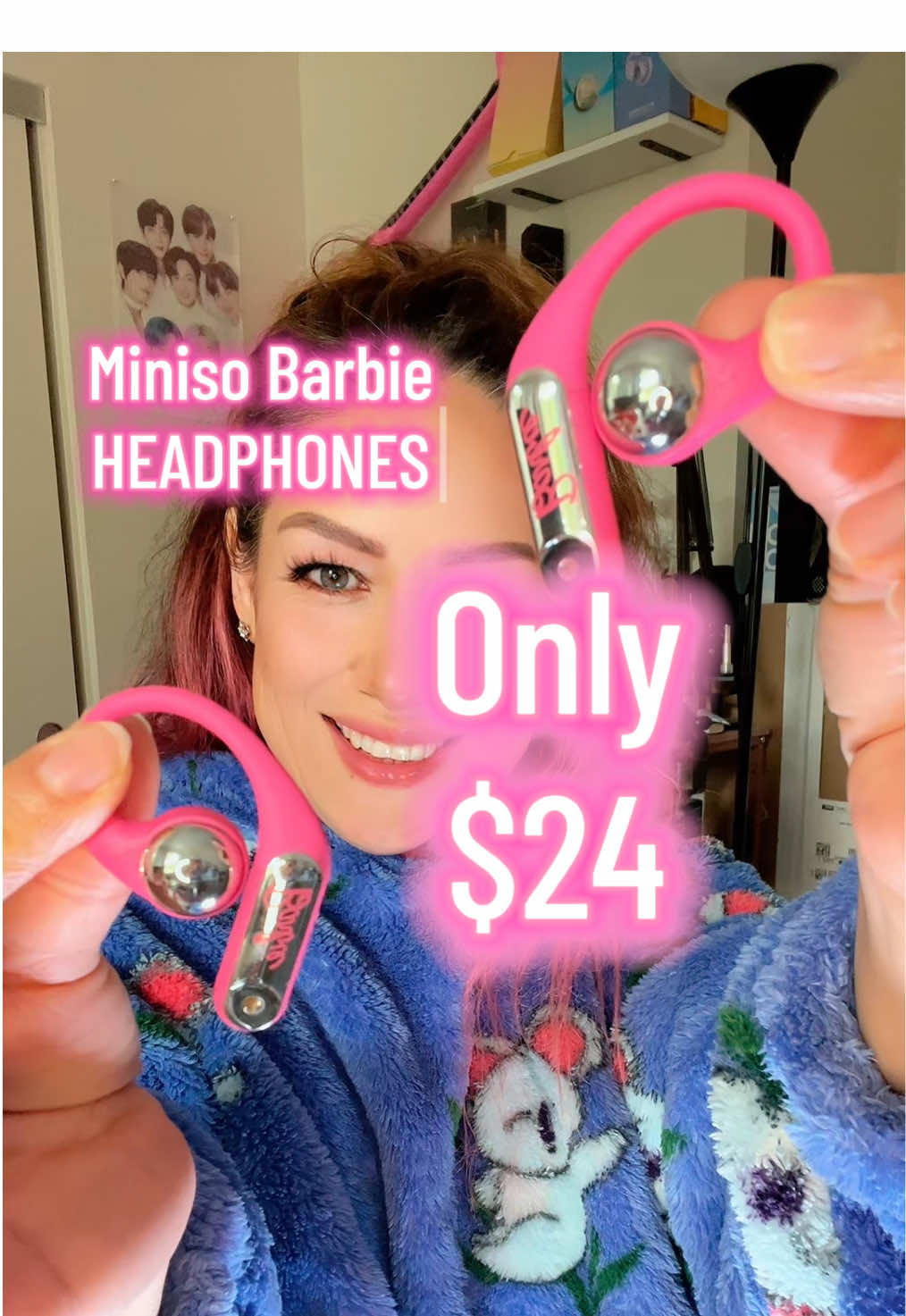 MINISO Barbie Wireless HeadSet 😍  Bluetooth 🛍️🎉 OnSale Now  30% OFF #Miniso  #Barbie #HeadPhones #TikTokShopSpringGlowUp 