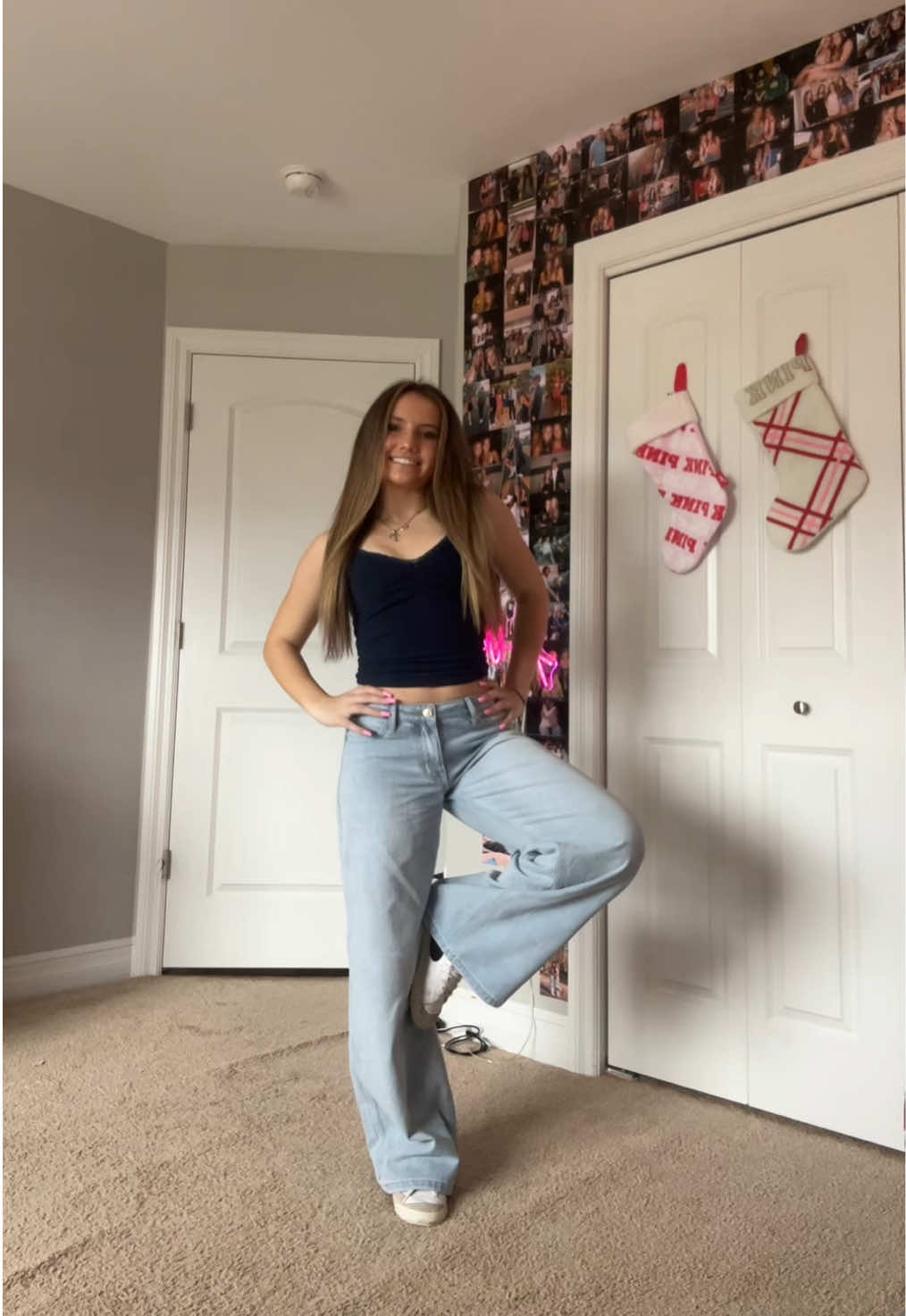 🫐 obsessed with these jeans @Princess Polly #princess #princesspolly #pppartner #fyp #fypシ゚viral #blue #brandymelville #spring #sunday #OOTD 