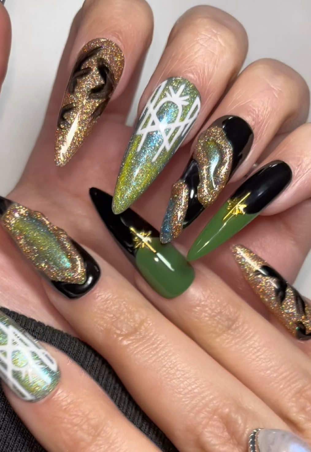 Order your @Sleep Token inspired press on nails at BadBabeTrends.com Custom Designs are also available! #nails #pressonnails #sleeptoken #sleeptokennails #sleeptokenvessel #fyp 