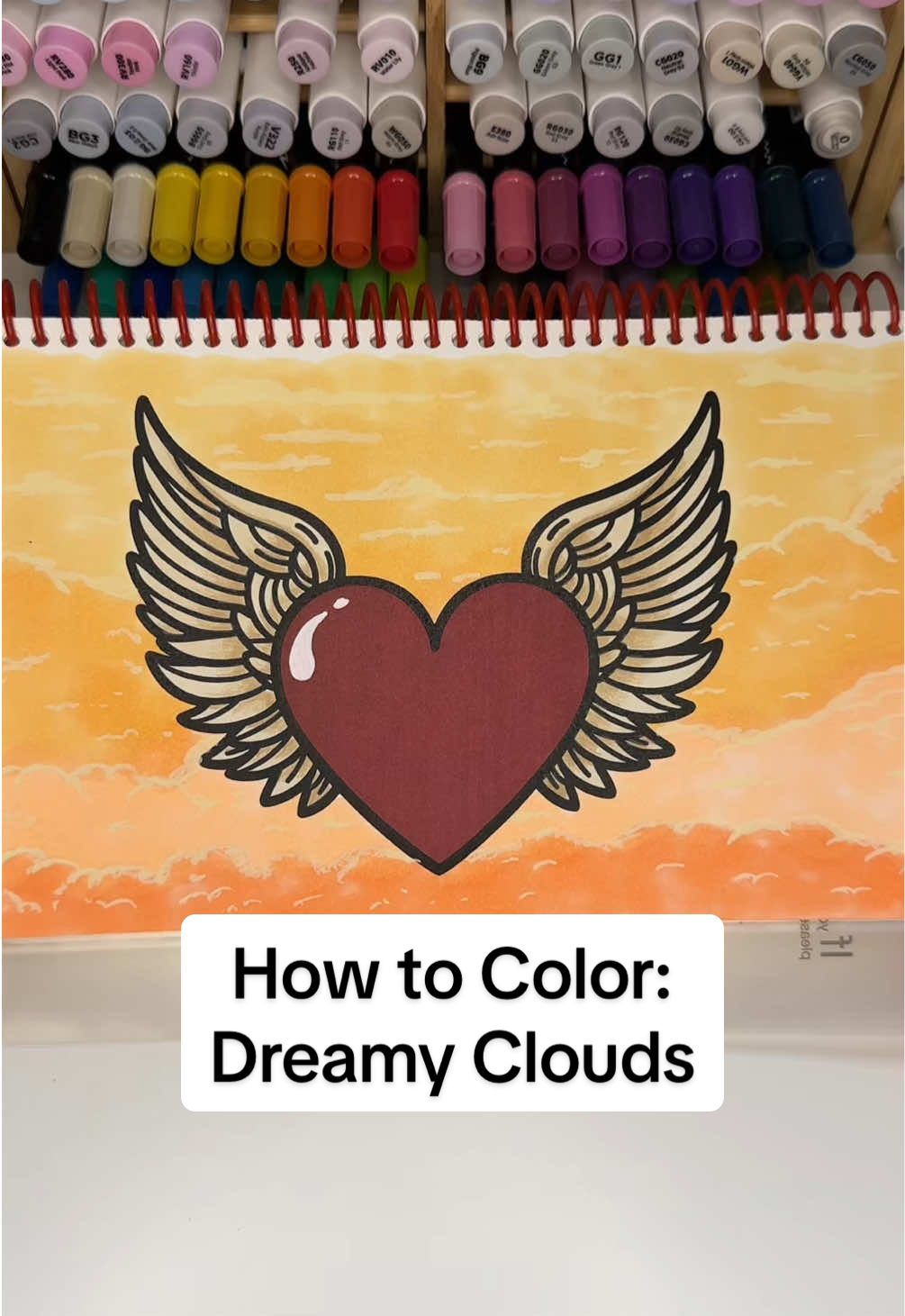 How to Color: Dreamy Clouds  #coloring #coloringtutorial #colorwithme #asmr #clouds #fypシ 