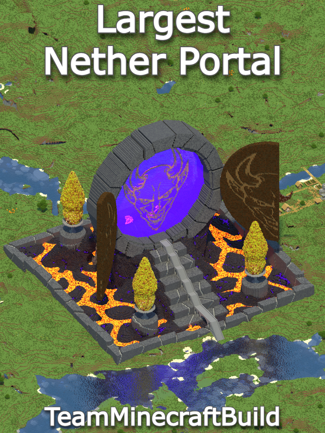 Largest Nether Portal | Tutorial l Timelapse build l #Minecraft #teamminecraftbuild #tutorial #tuto #build #timelapse #minecraftbuild #cinematics #satisfing #nether #portal #largest