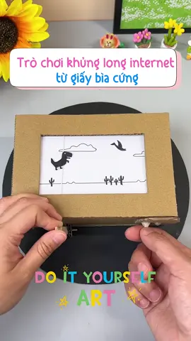 Hô biến trò chơi khủng long internet thú vị từ giấy bìa cứng #DIY #paperdiy #paper #game #handmade #cute #fyp #viral #taiche