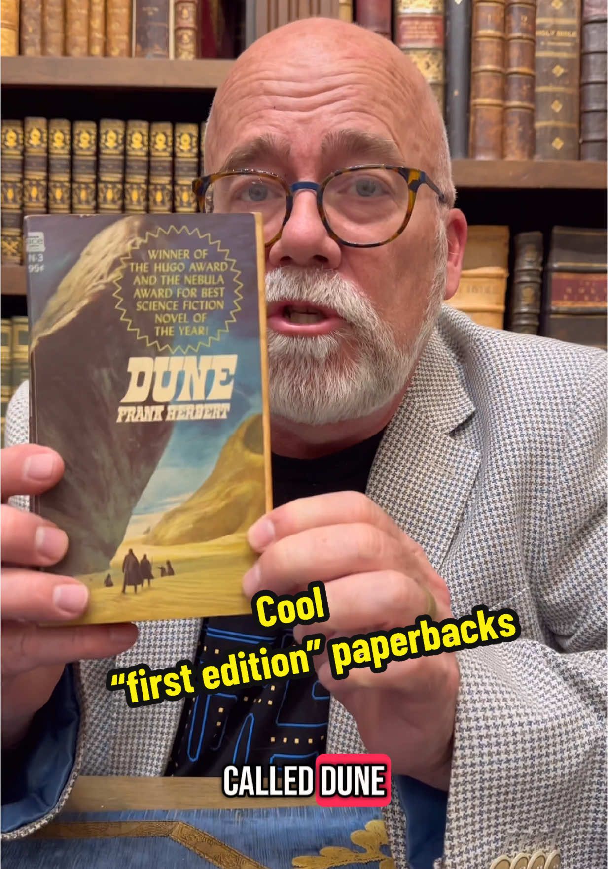 Really cool first edition “paperback” books.  #dune #irobot #princessbride #paperback #bookworm 