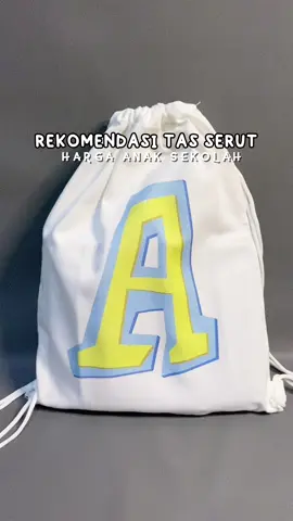 Cocok banget buat kantong pelajar nih 👀😍 #tasserutpremium #tasserutabjad #tasserutinisial #tasseruthuruf #tasserutabcd #tasseruthurufA #drawstringbag #tascanvasputihtebal #tascanvastravel #devvaid 
