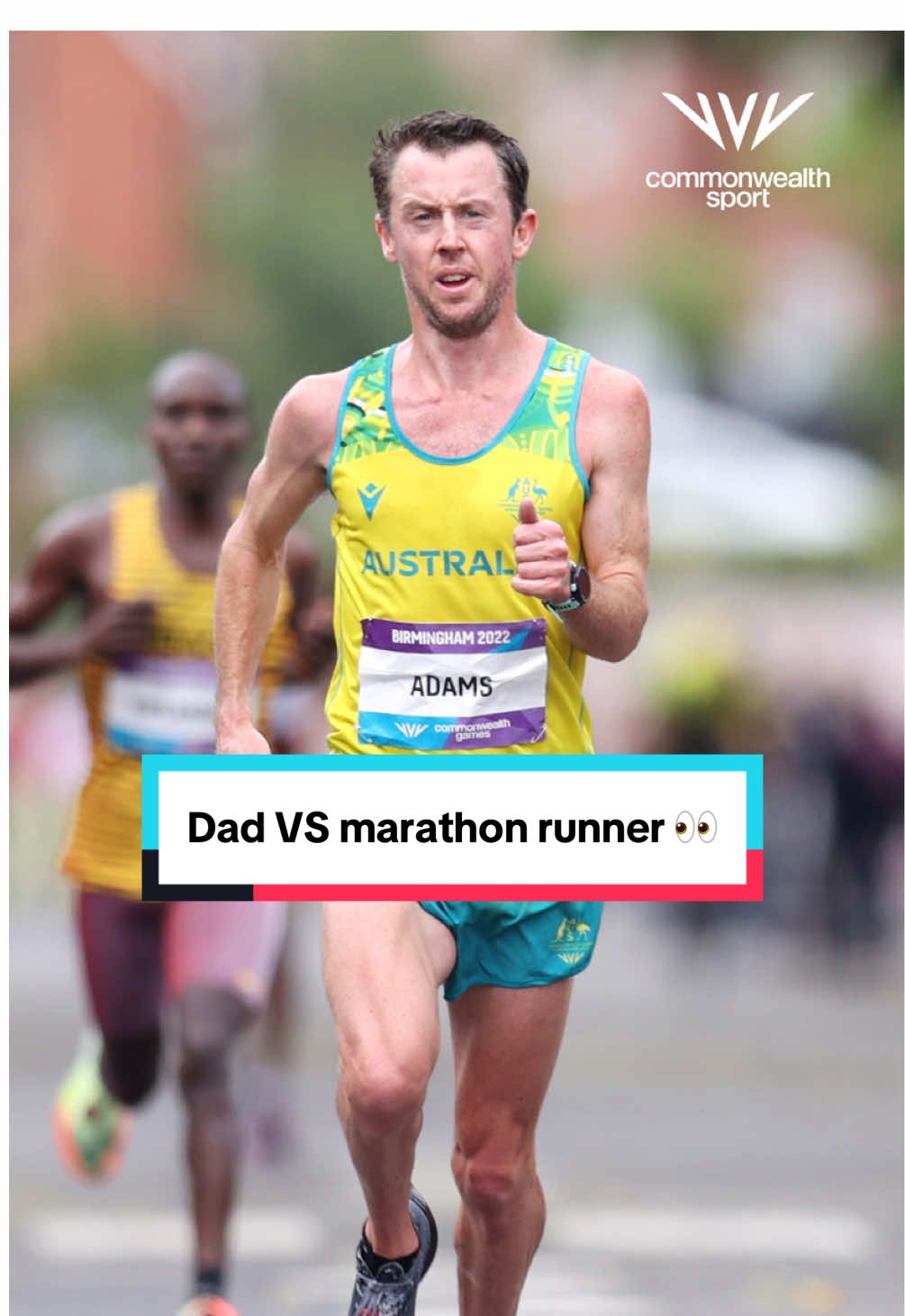 Who let their dad out? 👀 #commonwealthsport #marathon #Running #commonwealthgames #sport 