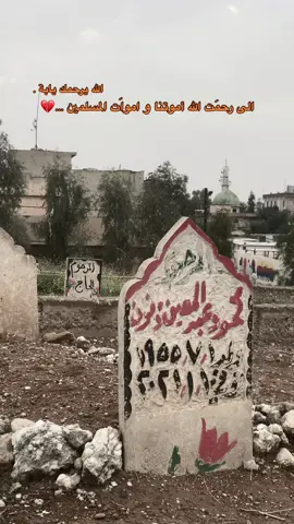 الله يرحمك يابة ويجعل مئواك الجنة : 💔 . . . . . .  . #موصل #وادي_عكاب #مقابر 