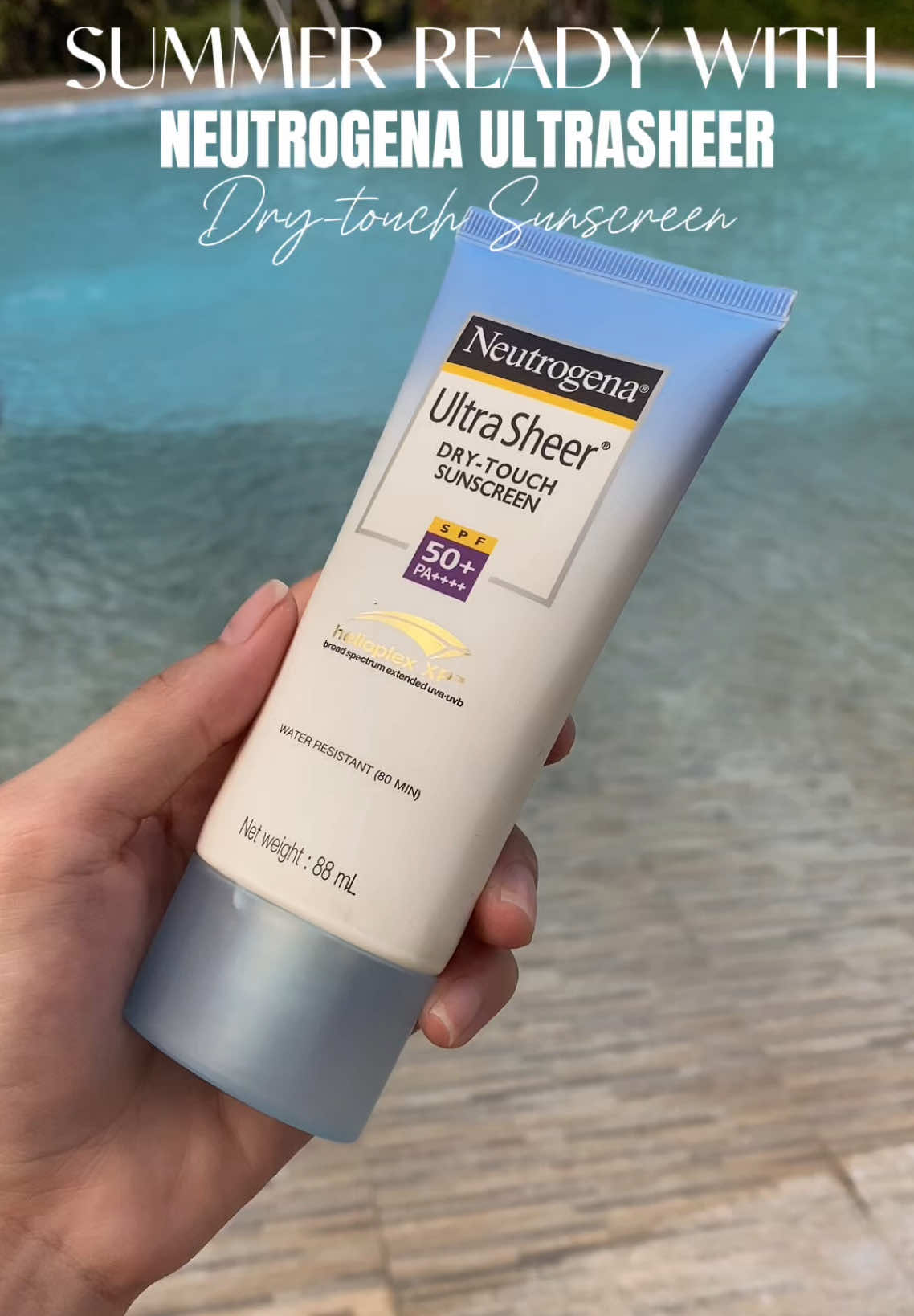 SUMMER READY WITH NEUTROGENA ULTRASHEER DRYTOUCH SUNSCREEN ✨ Lightweight sunscreen ,water resistant ,non-shiny ,non-comedogenic and gentle enough for sensitive skin. Disclaimer:The effect of the product may vary from individual and depending on skin types. #neutrogena #neutrogenaph #neutrogenasunscreen #sunscreen #waterresistantsunscreen #faceandbodysunscreen #lightweightsunscreen #sunscreenforsensitiveskin #broadspectrumsunscreen #neutrogenaultrasheerdrytouchsunscreen #sunprotection #skincare #spf50sunscreen #helioplex #nowhitecastsunscreen 