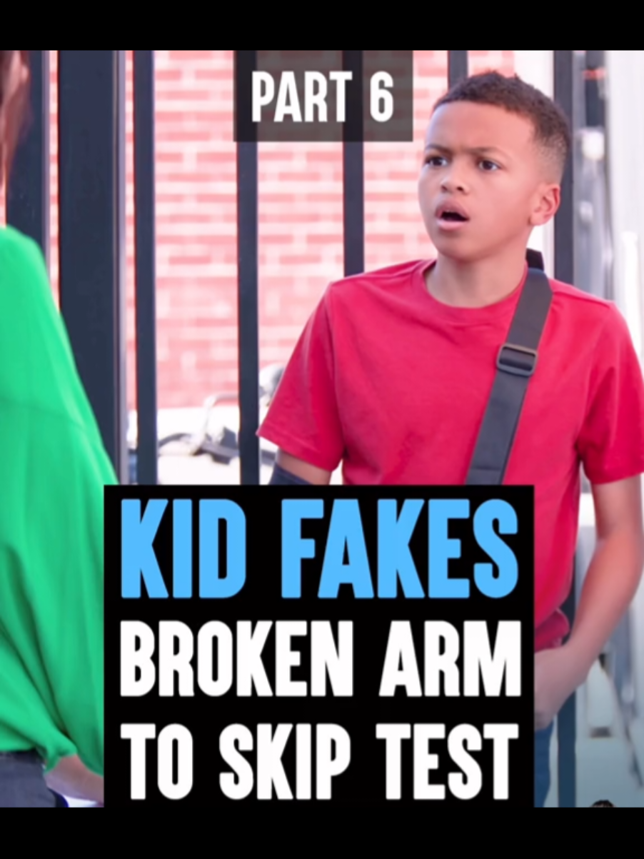 kid fakes broken arm to skip test || pt6 #dharmann #kid 