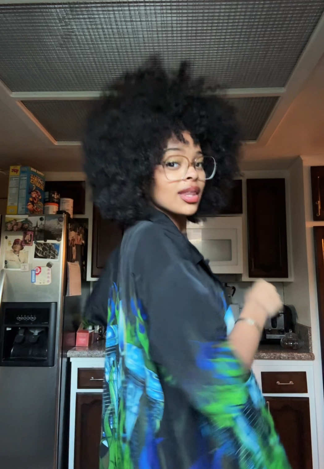 New shirt + no one told me my Afro was flat in the back…