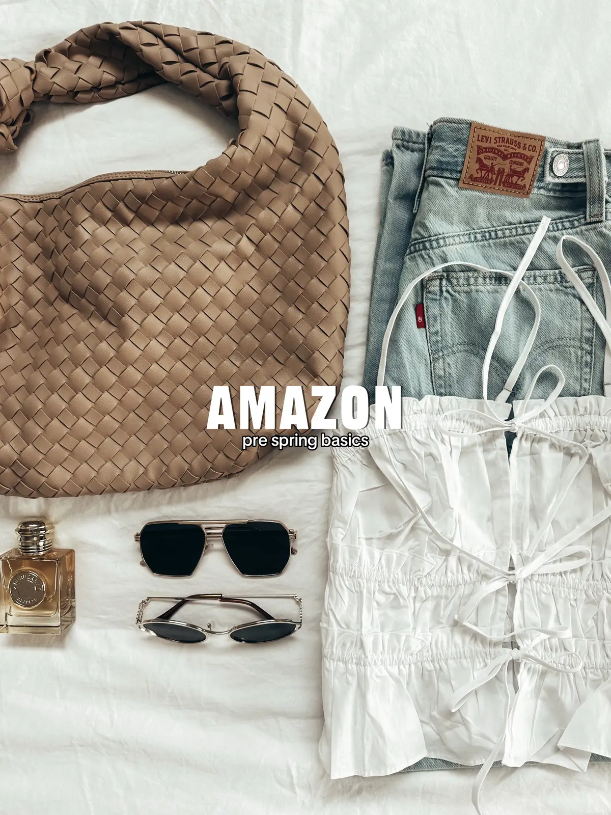 pre spring basics on amazon!! 🔗 under “spring + summer fashion” on my sf 🤍 #amazonmusthaves #amazonbasics #springbasics 