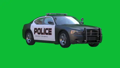 Police Car Moving on Green Screen Background, Side Shot Close Up Angle 4K (EXCLUSIVE —COPYRIGHT FREE)  #greenscreenvideo #copyrightfree 