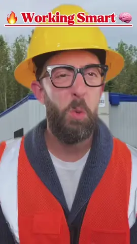 Working Smart with IQ >>>9999 🧠 #construction#funny#adam#tips#smart#fyp 