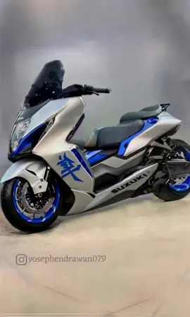 Suzuki scooty 🩶💙 . #suzuki #suzukiindonesia #suzukihayabusa #ai #aiart 