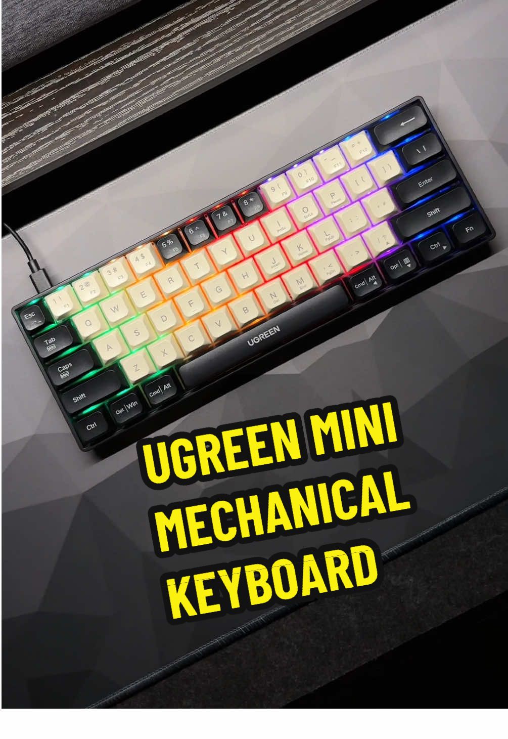 UGREEN Red Switch Mini Mechanical Keyboard Wired Mechanical Axis 61 Keys #ugreen #ugreenkeyboard #mechanicalkeyboard #asmrunboxing #fyp 