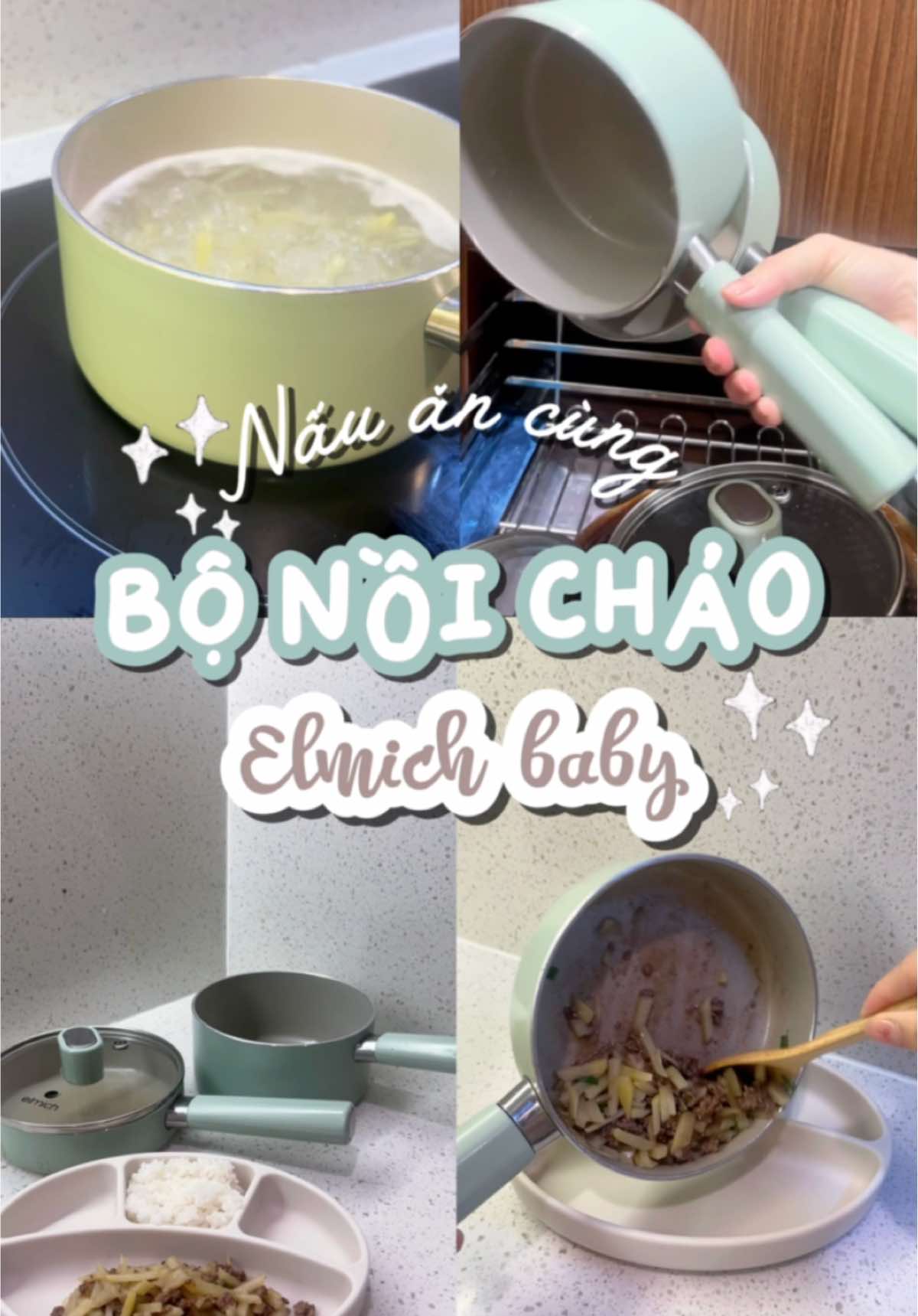Nấu ăn ngon mỗi ngày cho em bé với bộ nồi chống dính nhà Elmich 😍🧸 mẹ Dứa dùng đc hơn 10 tháng rồi vẫn rất ưng các mẹ tham khảo nha #elmich #elmichbaby #bonoichongdinhelmich #noichongdinh #bonoichongdinh #nauanchobe #andamcungbe #nuoicon #mebimsuachamcon #embe 