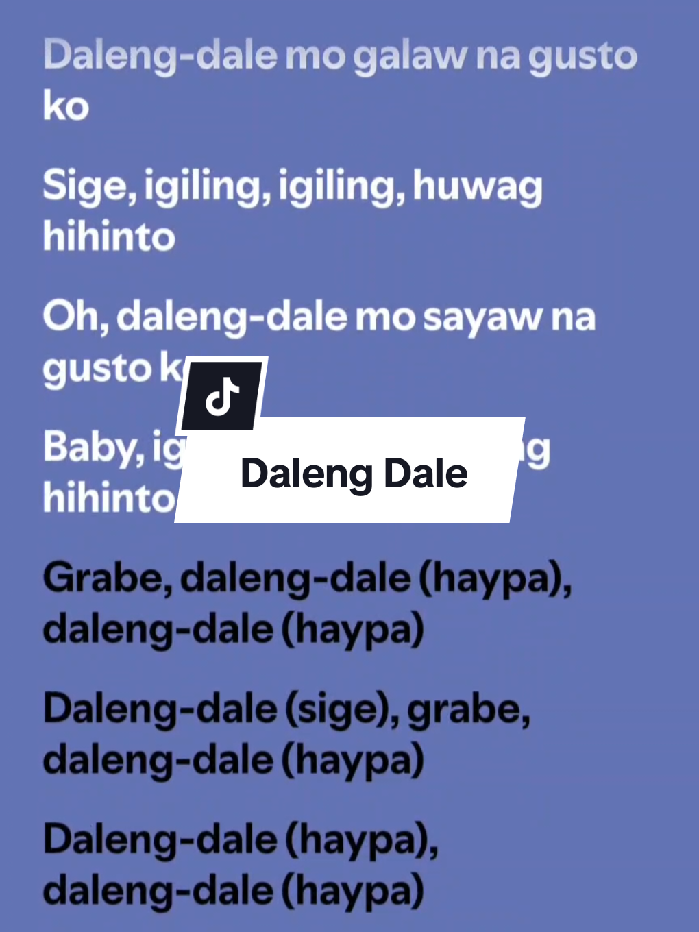 GAT - Daleng Dale (Lyrics) #nowplaying #lyrics #fyp #fypシ #fyppppppppppppppppppppppp #fypage #spotify #gat #dalengdale 