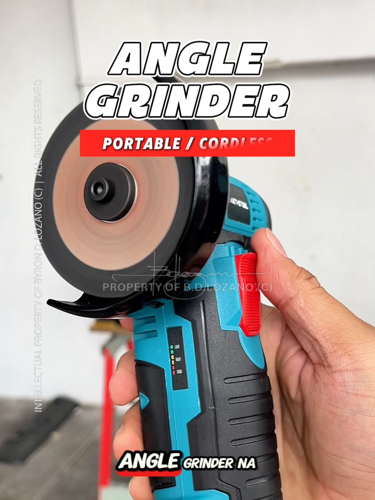 Portable Cordless Angle Grinder - Superb for your DIY projects  #grinder #wirelessgrinder #cordlessanglegrinder #aetsteel #powertools #portableanglegrinderr #anglegrinder