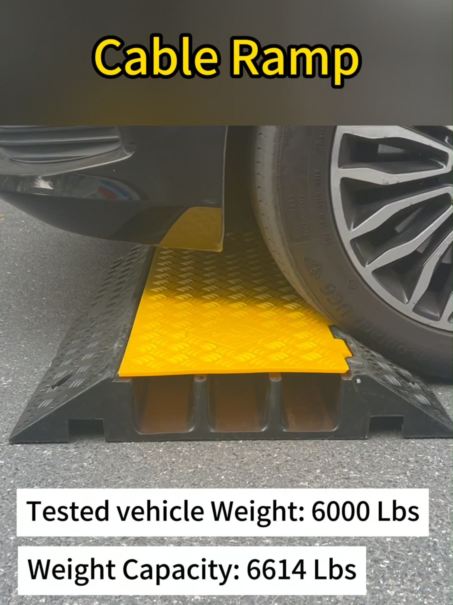 Yescom durable and wear-resistant rubber cable ramp #speedbumps #cableramp#cover #traffic #warehouse #garage #yescomusa