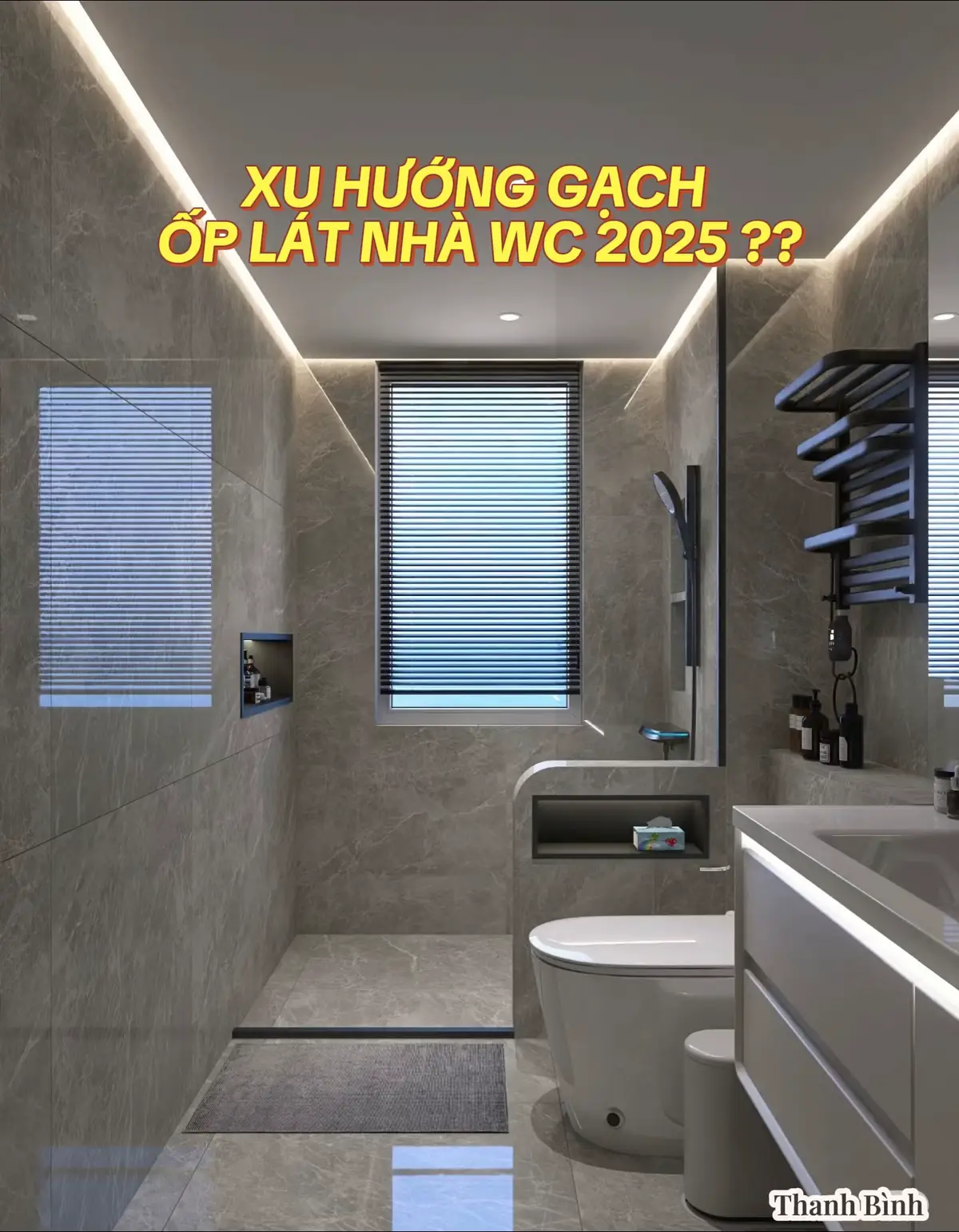 Chân ái cho những bác nào yêu thích sự tối giản , đây sẽ là sự lựa chọn hoàn hảo cho nhà wc của bạn trong thời điểm hiện tại sẽ chẳng sợ bị lỗi thời đâu nhé vừa sang trọng tinh tế tại sạch sẽ dễ dàng lau dọn ❤️❤️ Luôn mang lại cảm giác thư giản nhé 🧖🏻‍♀️🧖🏻 #gachmengiacanhtranh #gachgiare #gạch_ốp #gachmenthanhbinh #gạch_ốp_lát #gạch_ốp 